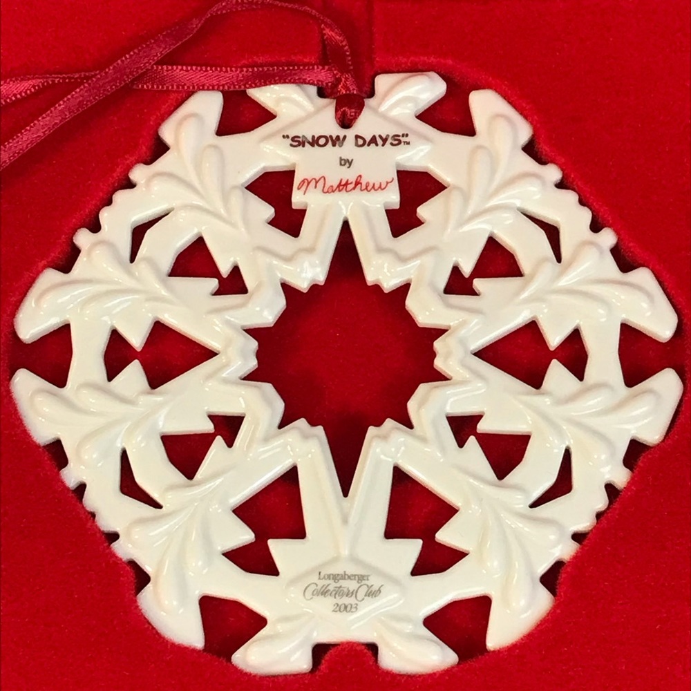 Longaberger Snowflake Christmas Ornament